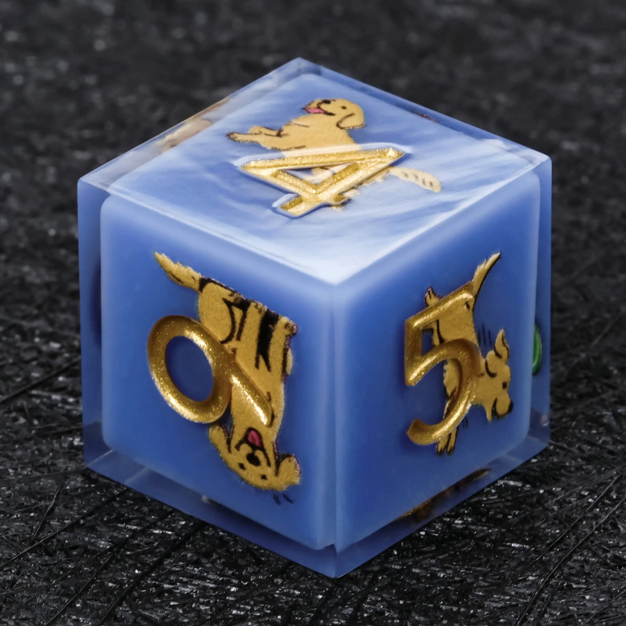 Kickstarter Dice – Canine Legends Golden Retriever Resin RPG Dice Set | Loyal Guardian Dice of Fortune - Bear Dice
