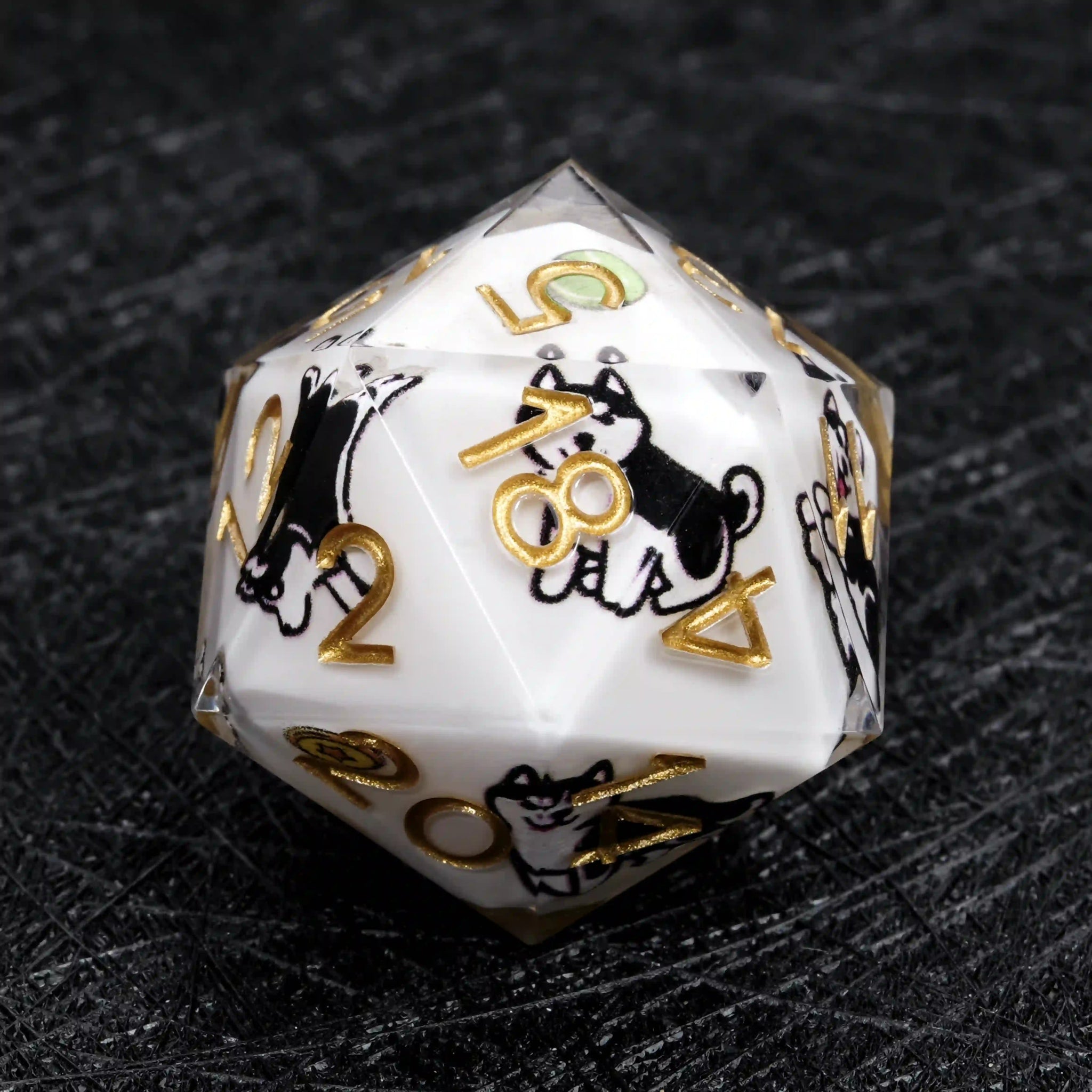 Kickstarter Dice – Canine Legends Husky Resin DND Dice Set | Adventure Dice - Bear Dice