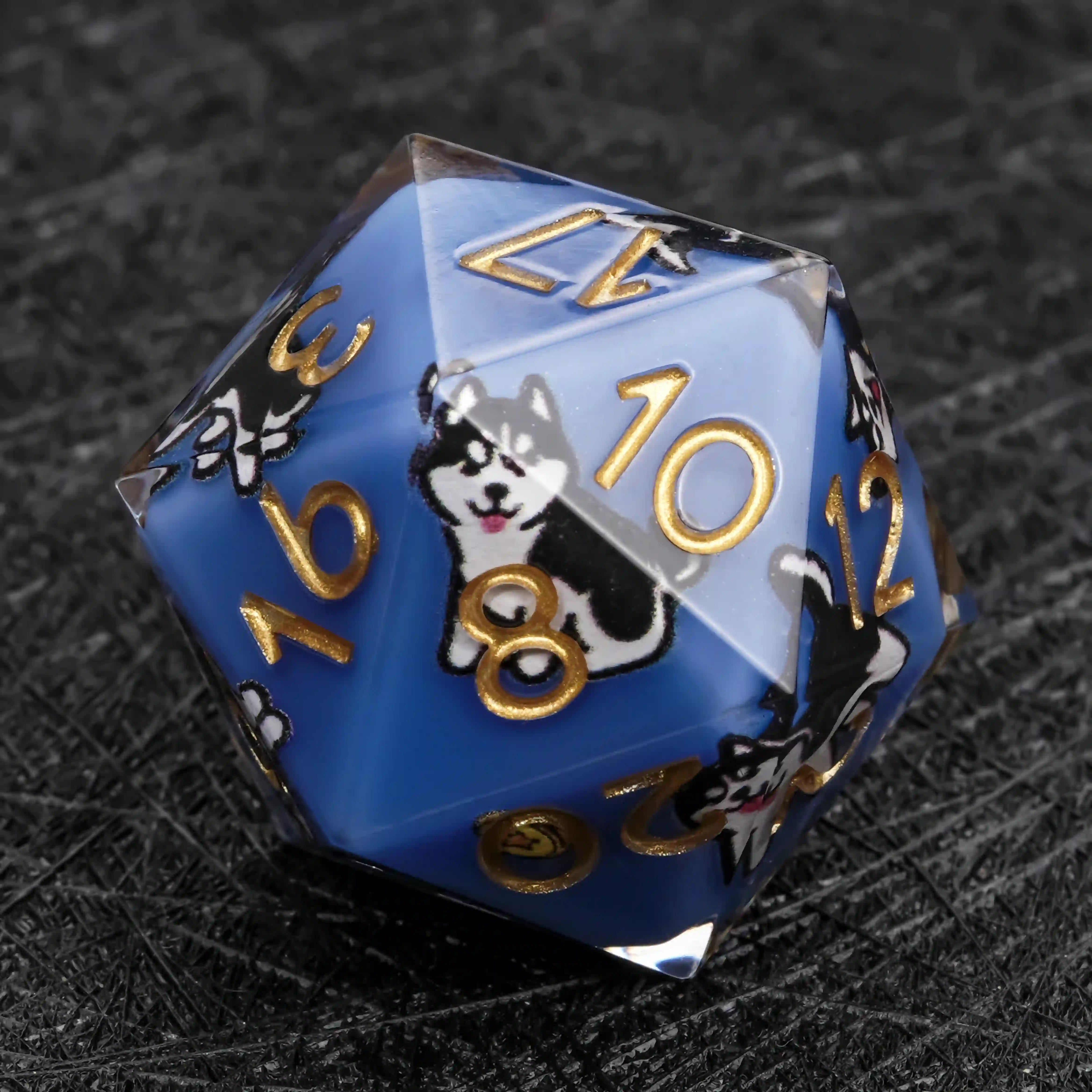Kickstarter Dice – Canine Legends Husky Resin DND Dice Set | Adventure Dice - Bear Dice