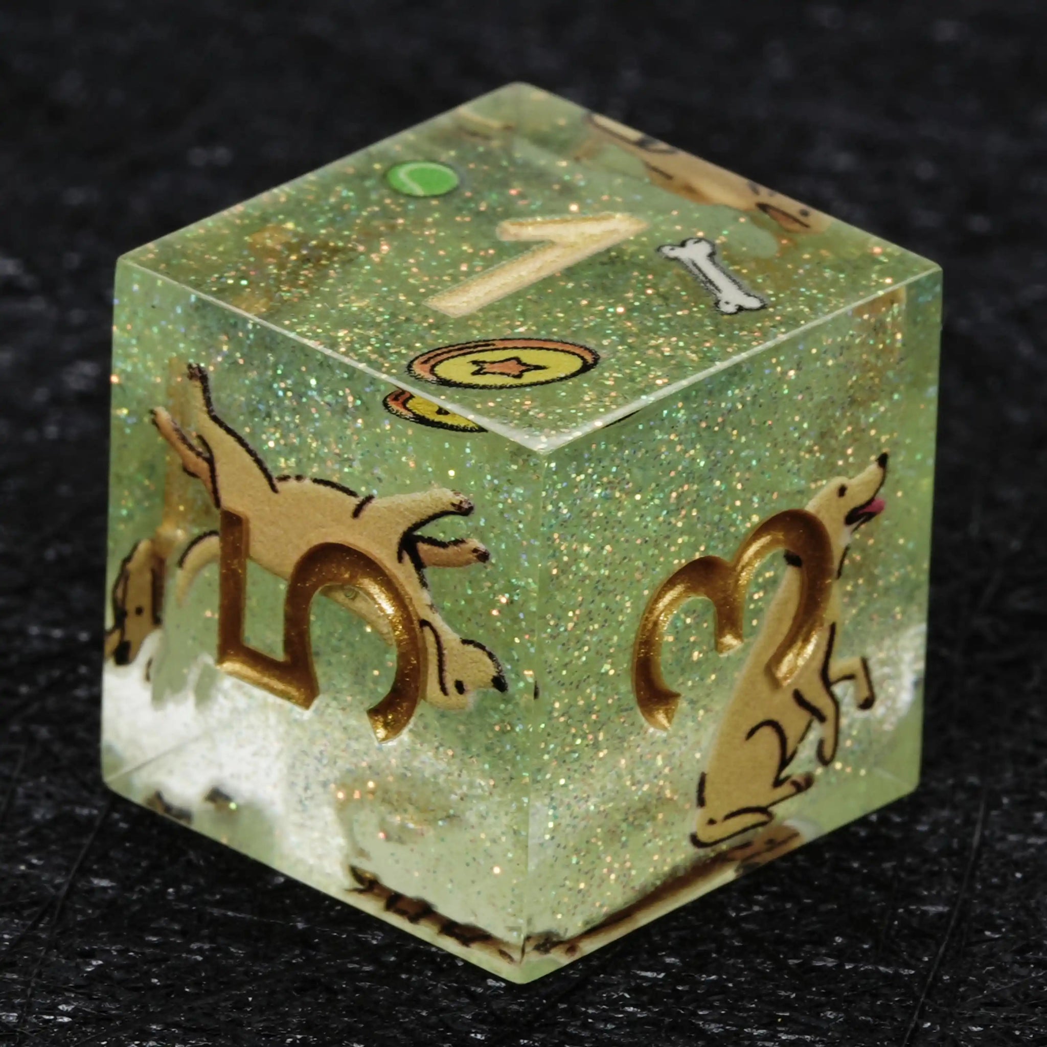 Kickstarter Dice – Canine Legends Labrador Resin DND Dice Set | Faithful Guardian Dice for RPG Players - Bear Dice