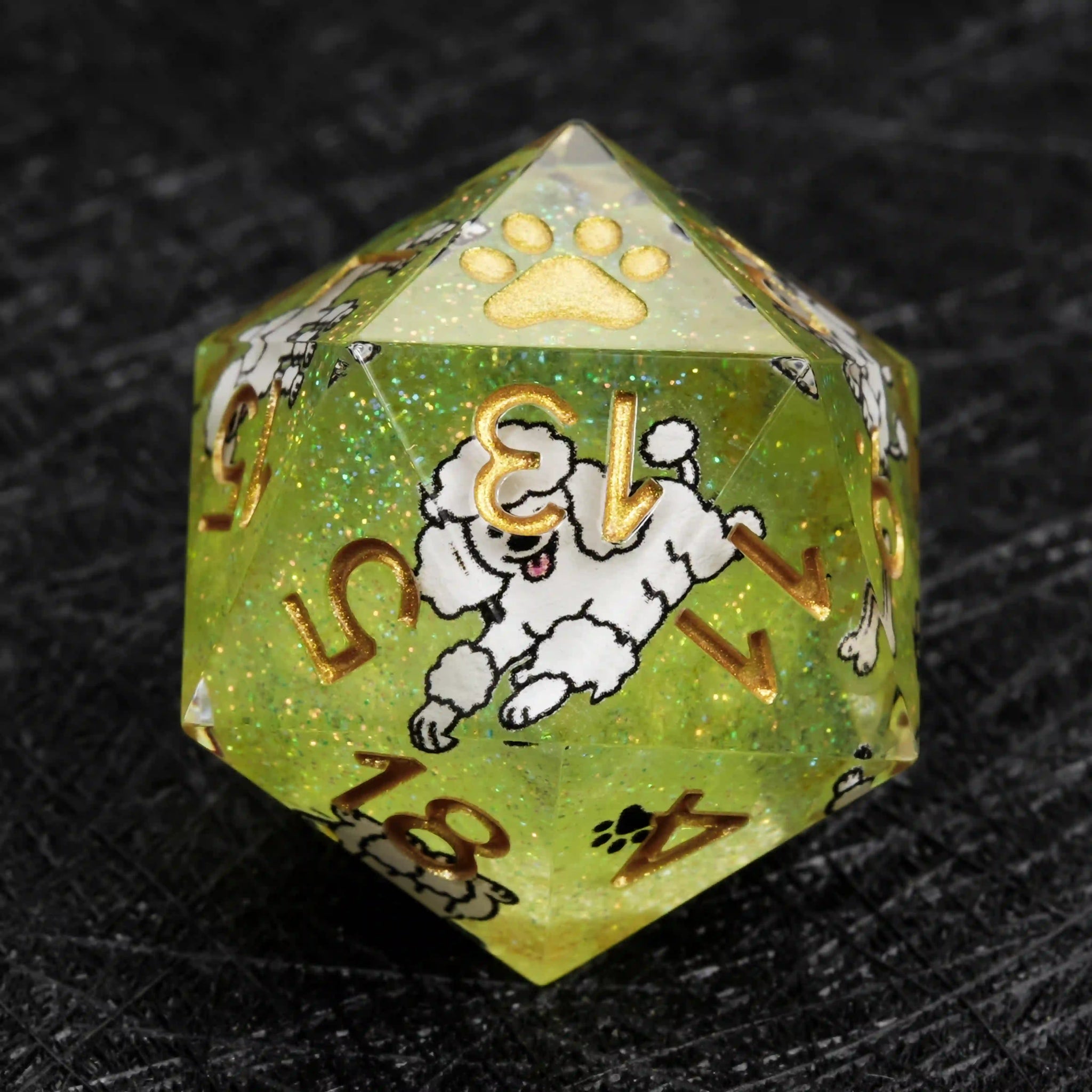 Kickstarter Dice – Canine Legends Poodle Resin DND Dice Set | Guardian Dice - Bear Dice