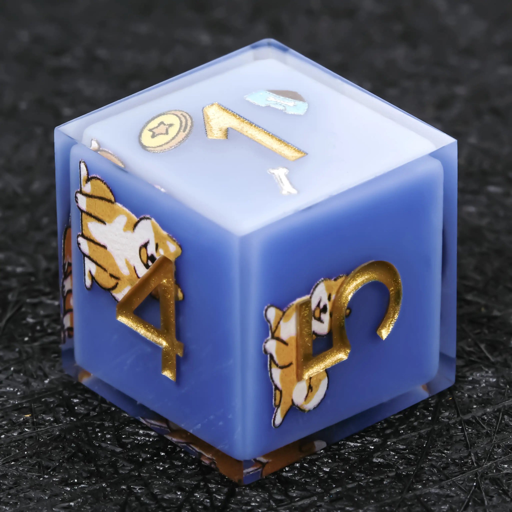 Kickstarter Dice – Canine Legends Shiba Inu Resin DND Dice Set | Lucky Guardian RPG Dice for Dog Lovers - Bear Dice