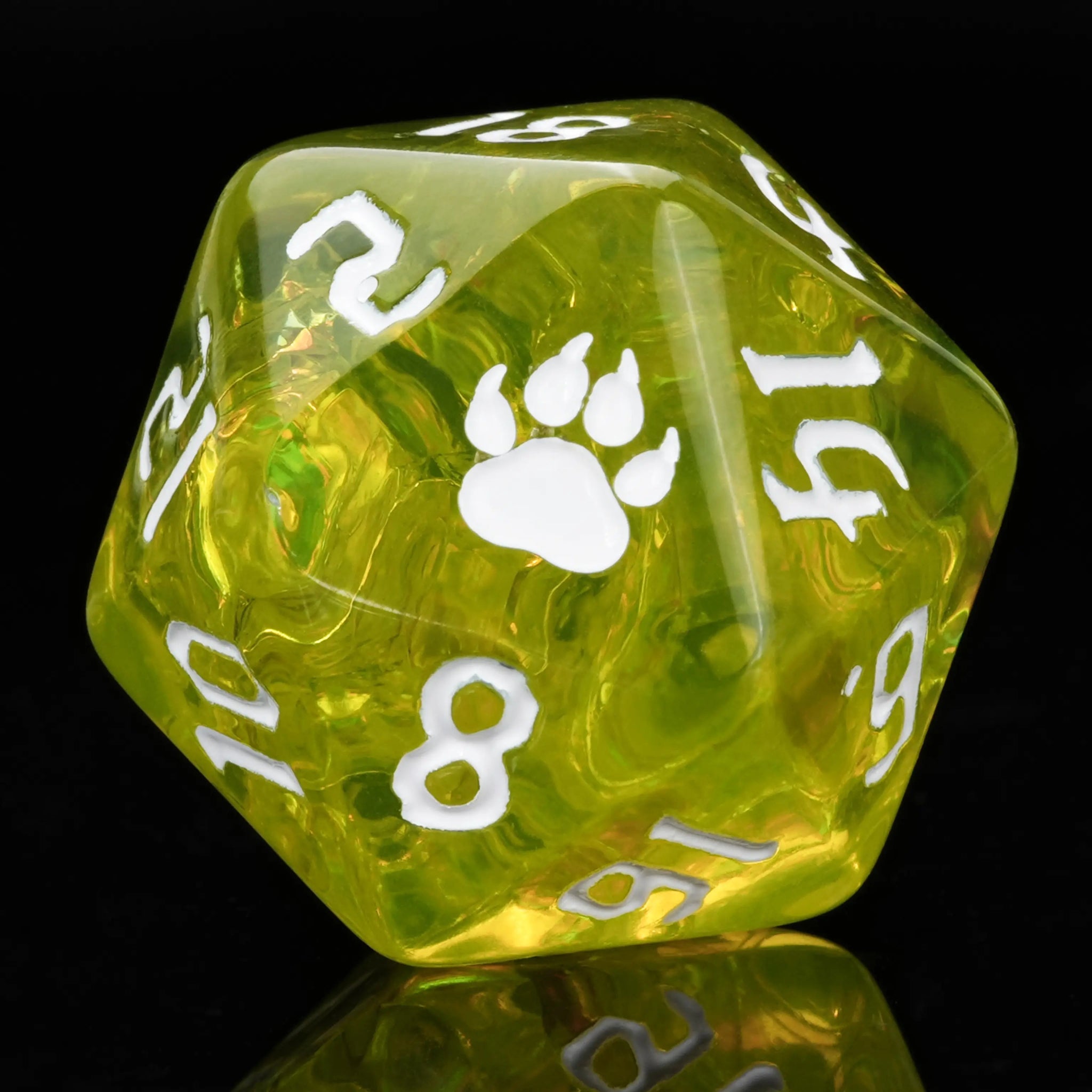 Kickstarter Dice – Green Druid Resin Dice Set - Bear Dice