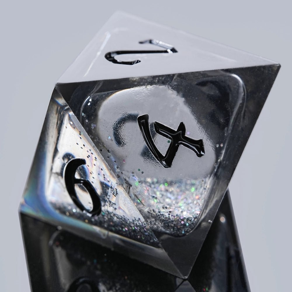 Kickstarter Dice - Inverted Pentagram Liquid Core Resin Dice Set - Bear Dice