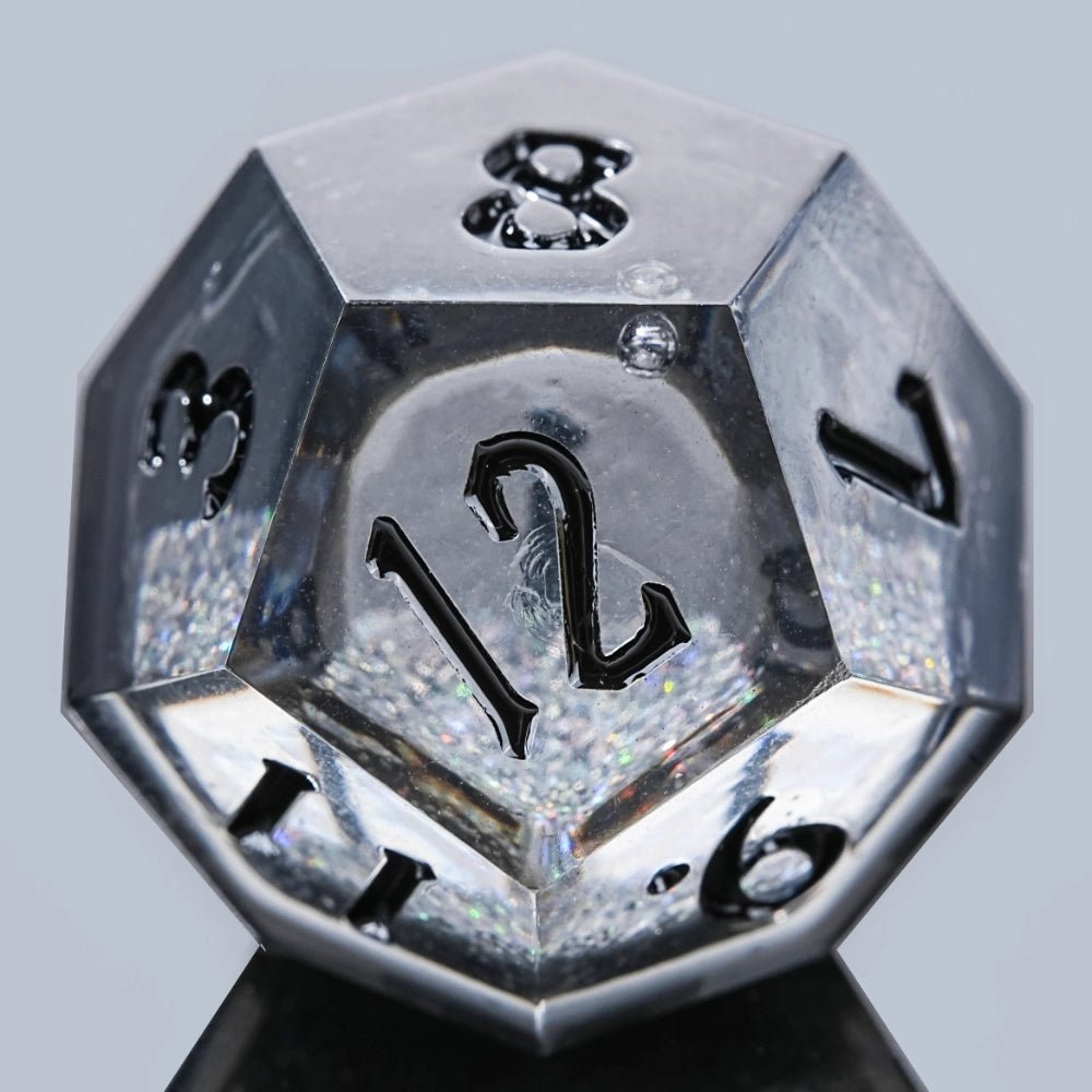 Kickstarter Dice - Inverted Pentagram Liquid Core Resin Dice Set - Bear Dice