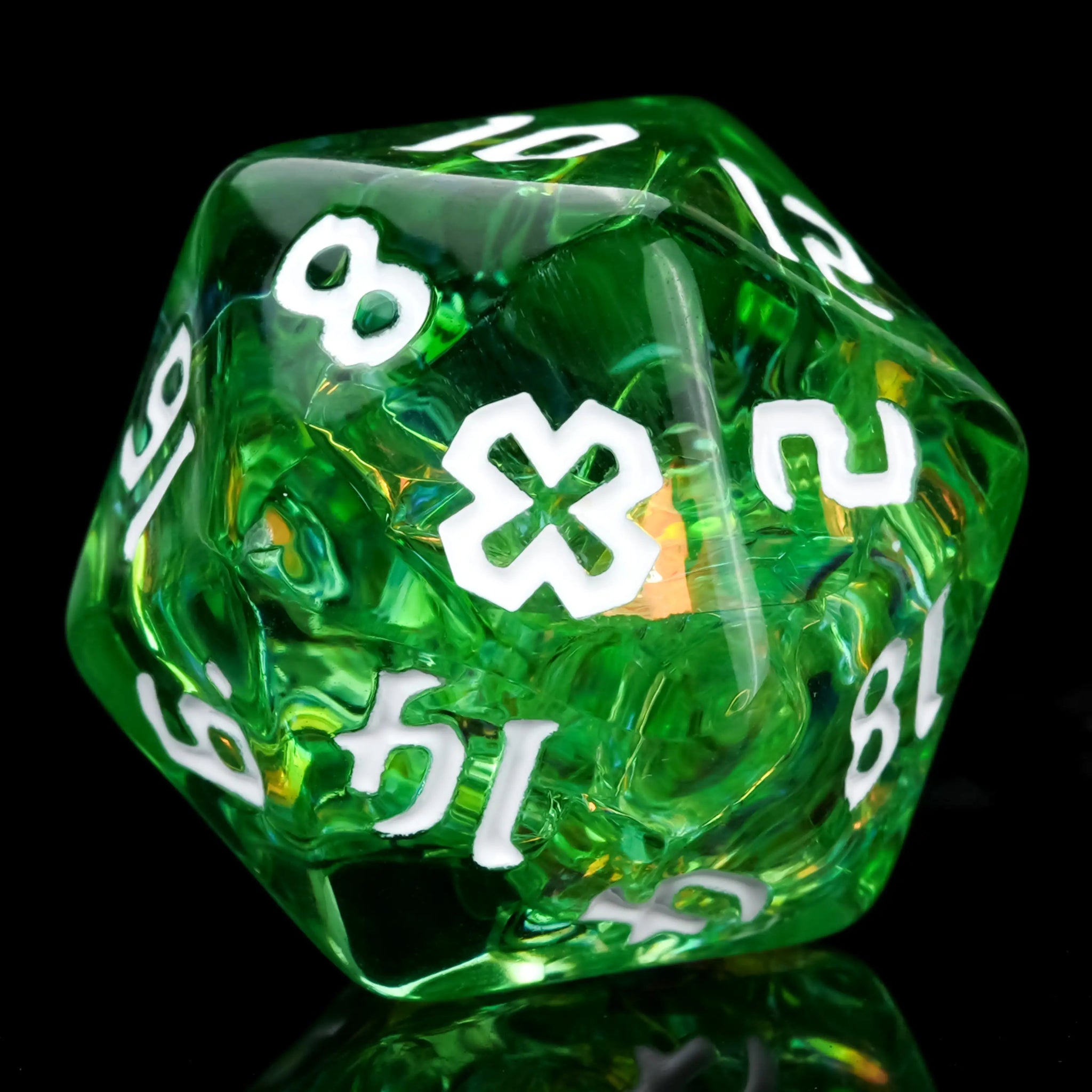 Kickstarter Dice – Priest Resin Dice Set + White Text - Bear Dice