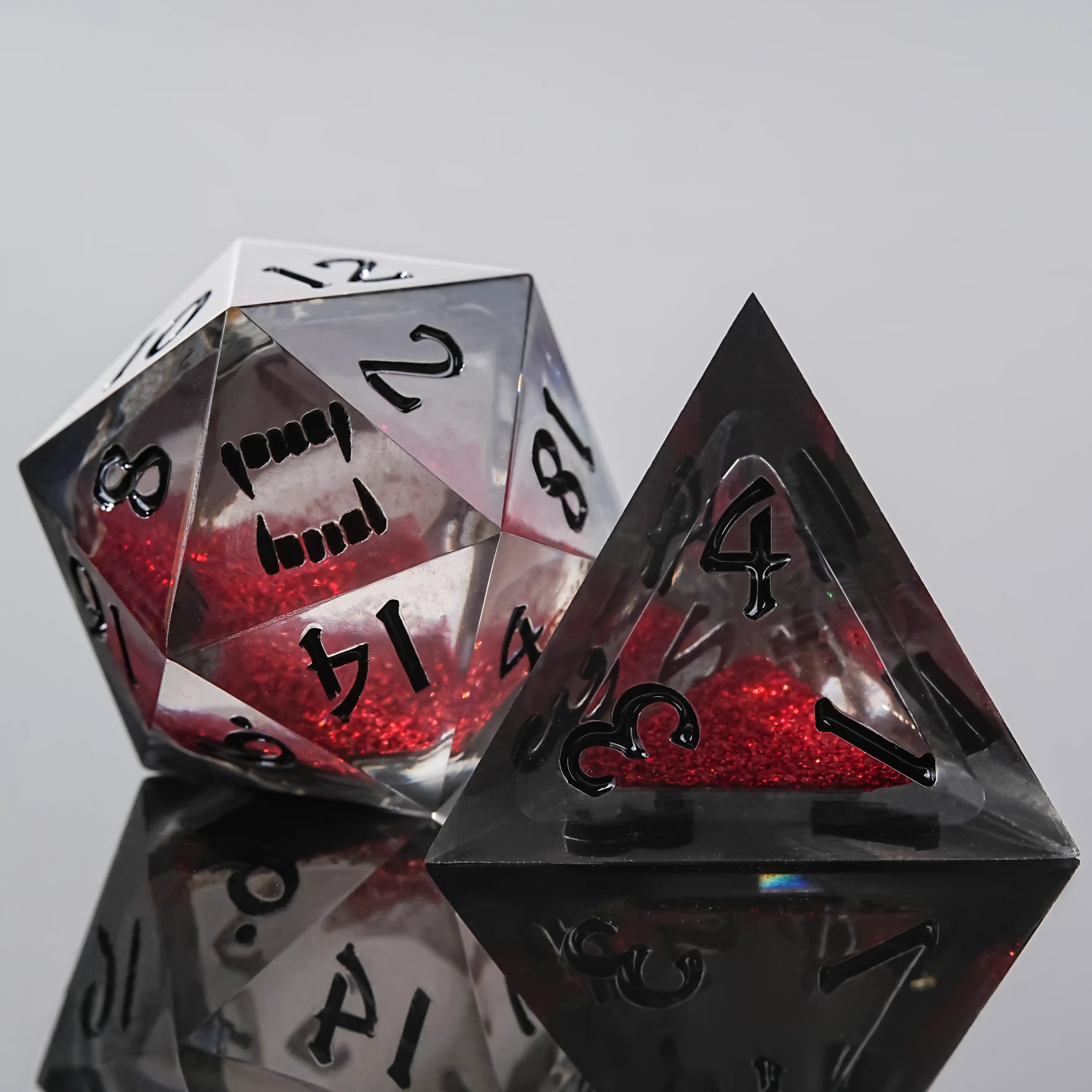 Kickstarter Dice - Vampire Liquid Core Resin Dice Set - Bear Dice