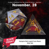 Kickstarter Dice - Vampire Red Liquid Core Resin Dice Set - Bear Dice
