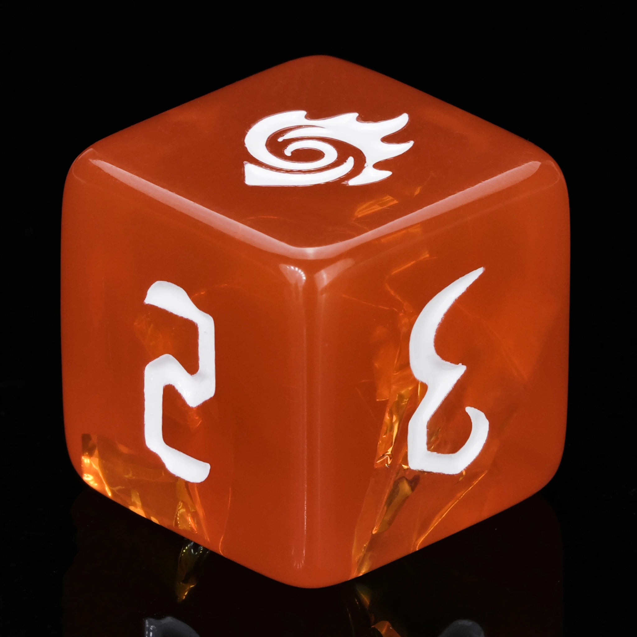 Kickstarter Dice – Warlock Resin Dice Set + White Numbers - Bear Dice