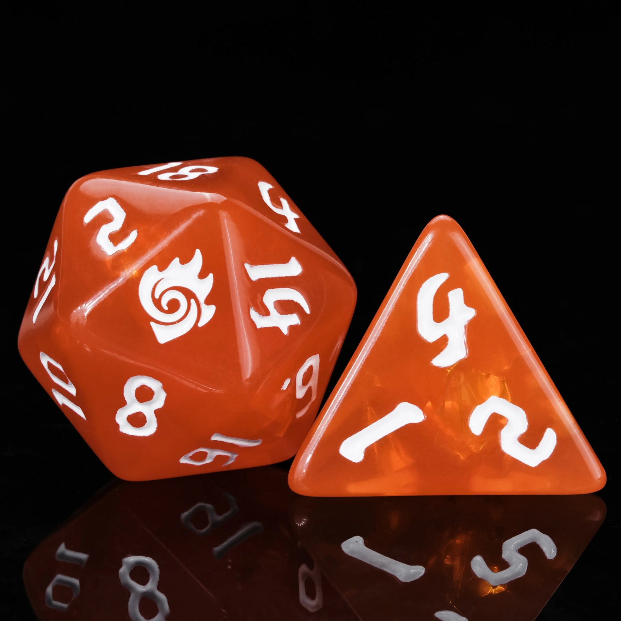 Kickstarter Dice – Warlock Resin Dice Set + White Numbers - Bear Dice