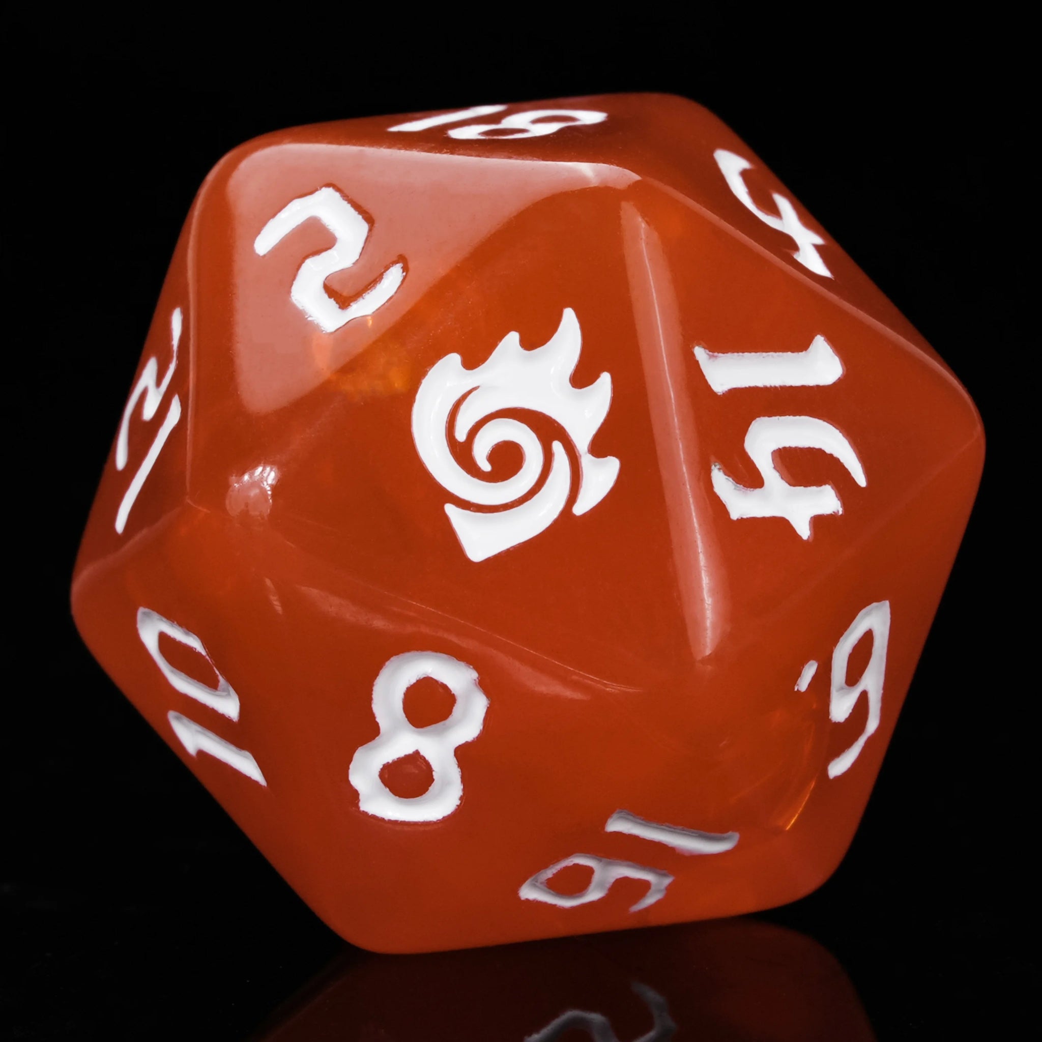 Kickstarter Dice – Warlock Resin Dice Set + White Numbers - Bear Dice