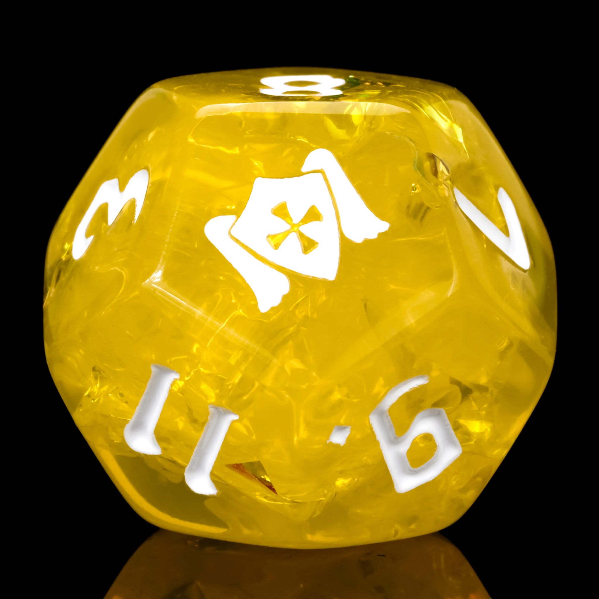 Kickstarter Dice – Yellow Paladin Resin Dice - Bear Dice