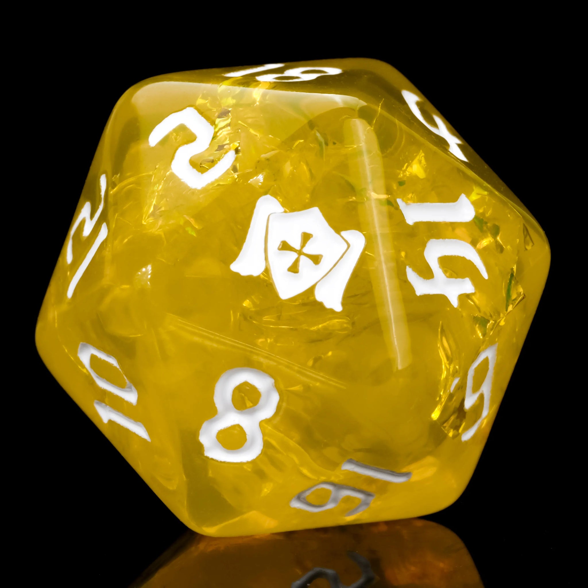 Kickstarter Dice – Yellow Paladin Resin Dice - Bear Dice