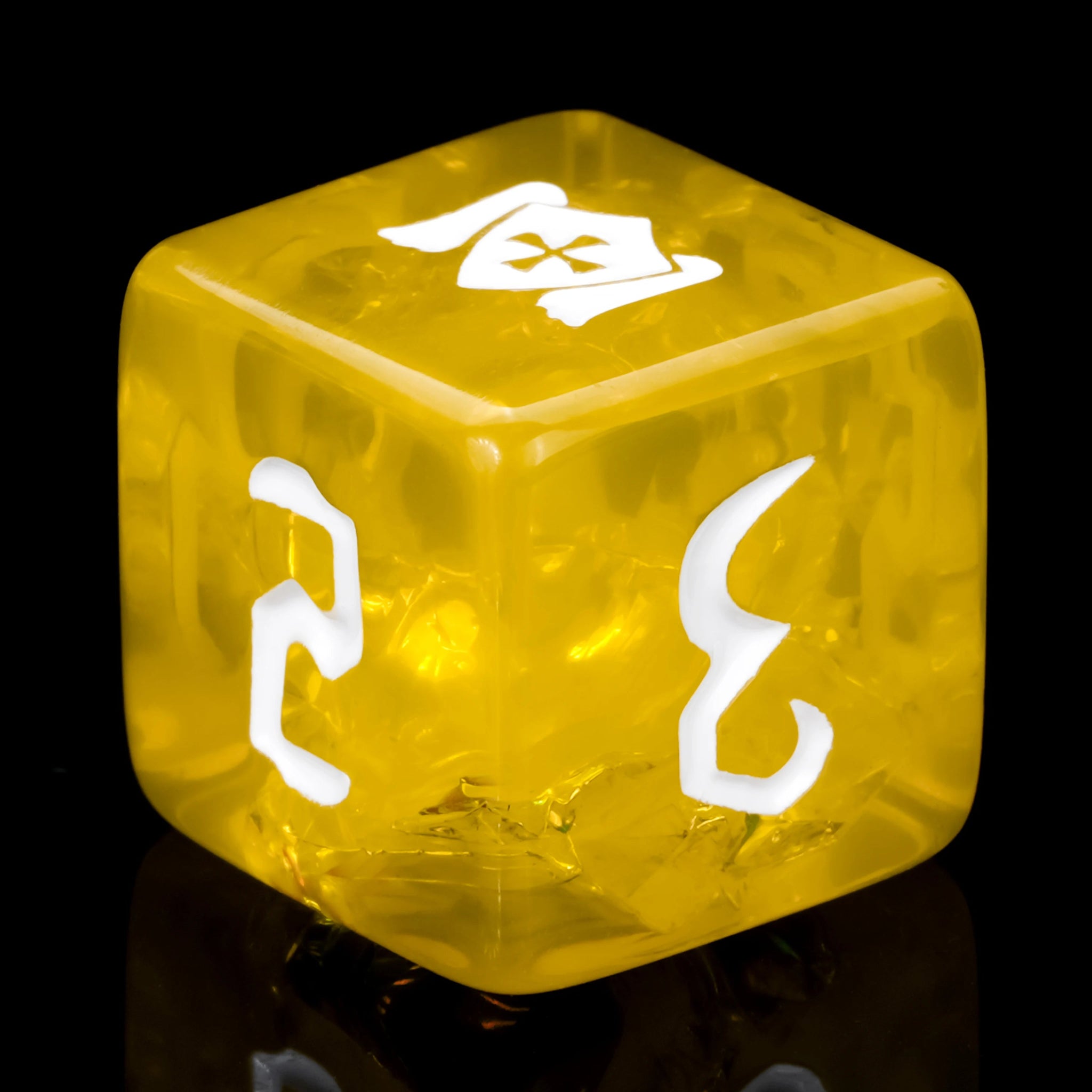 Kickstarter Dice – Yellow Paladin Resin Dice - Bear Dice
