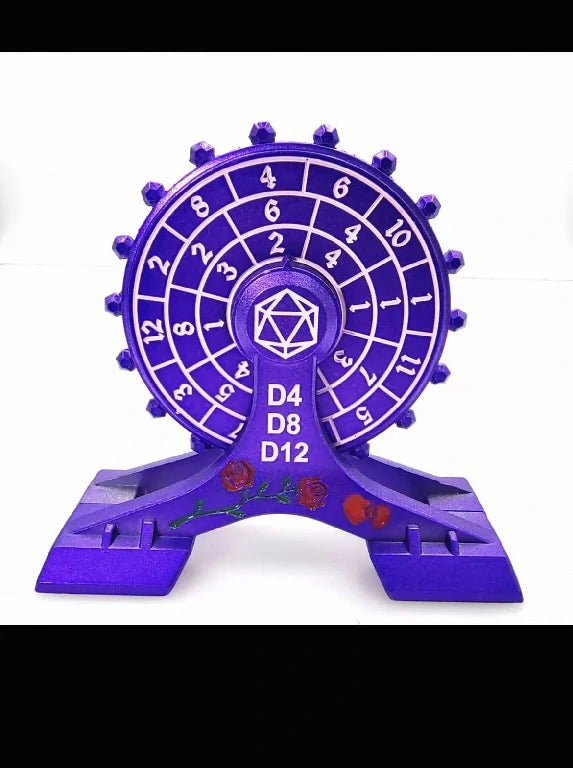 Metal DND Dice Spinner: Rose Love Ferris Wheel Spinning Dice - Bear Dice