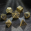 Metal solid dragon scale imitation gold black dice set - Bear Dice