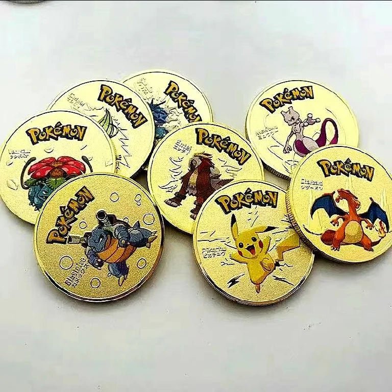 Pokémon Trading Card Game Coins, Pokémon Pikachu Blastoise TCG Battle Coins - Bear Dice