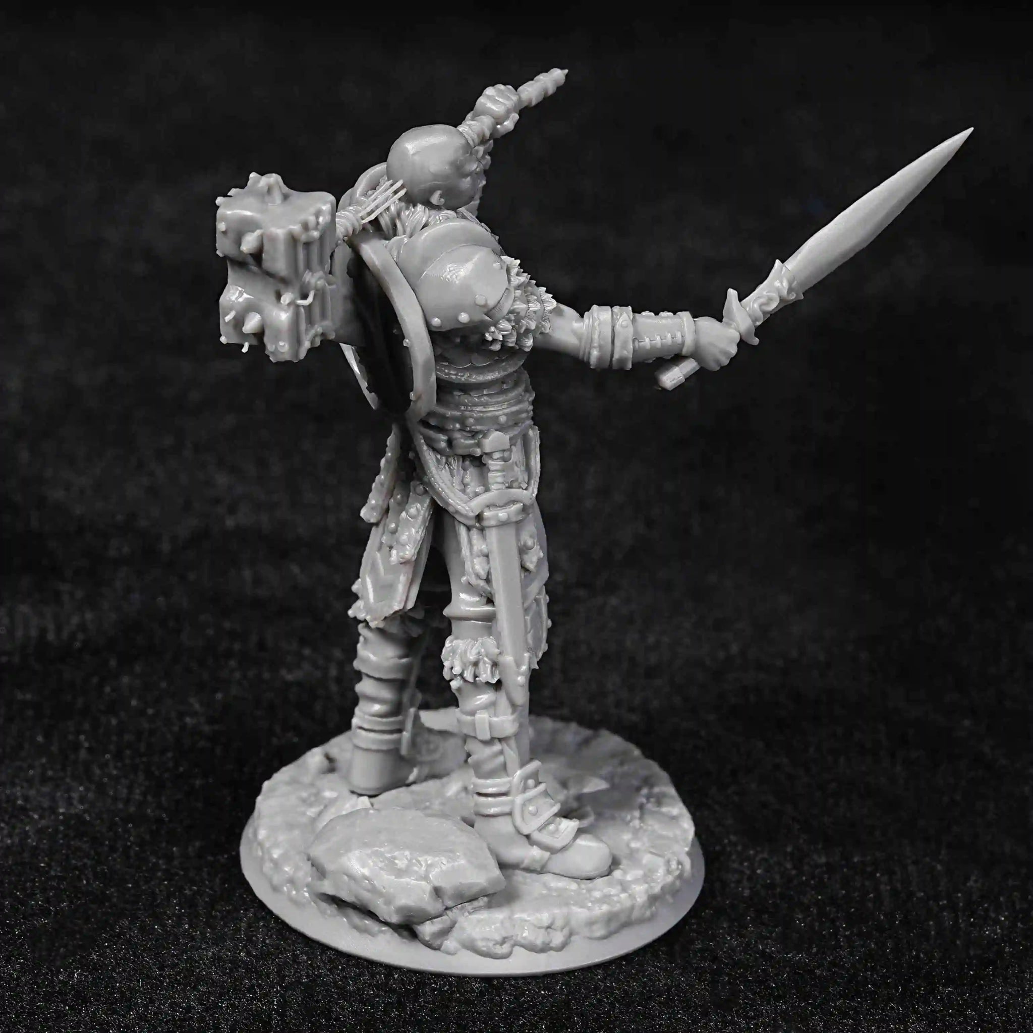 Roman Legionary - style 3D printed model of DND commander chess pieces - Bear Dice
