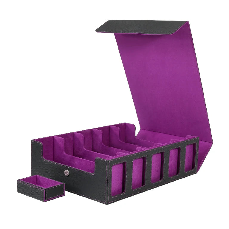5-Row Portable Magic: The Gathering Commander Card Storage Box with Window