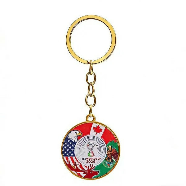 2026 World Cup Round Enamel Metal Keychain
