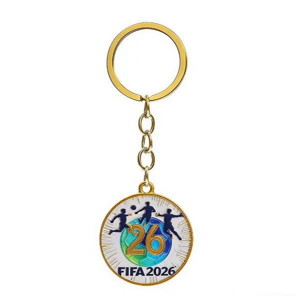 2026 World Cup Round Enamel Metal Keychain