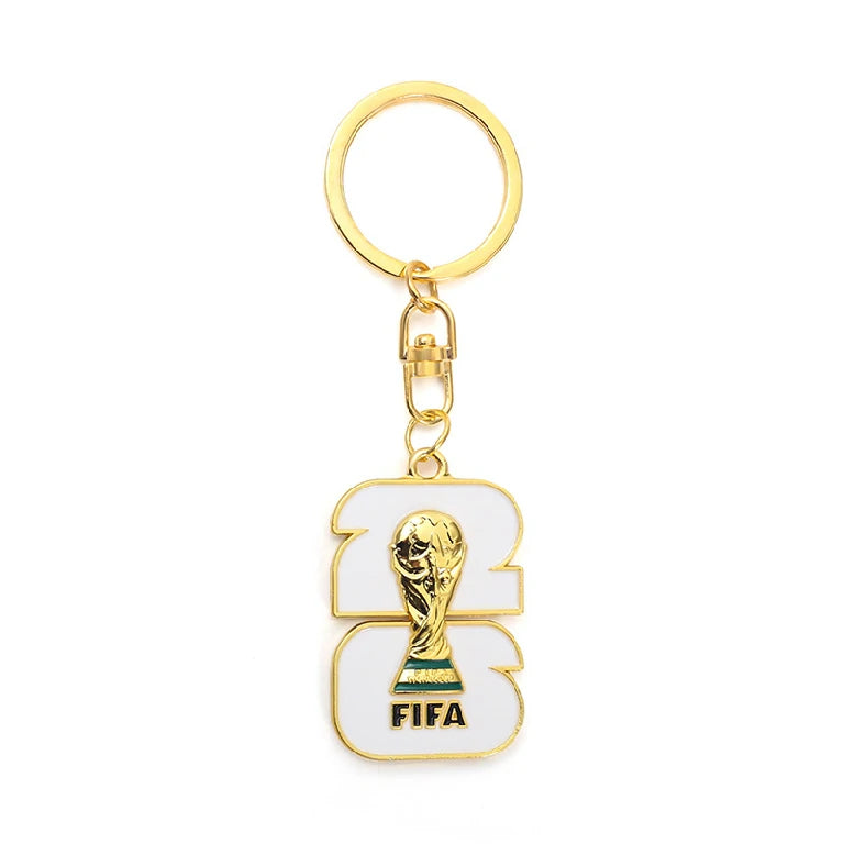 2026 World Cup Painted Enamel UV Printed Metal Keychain