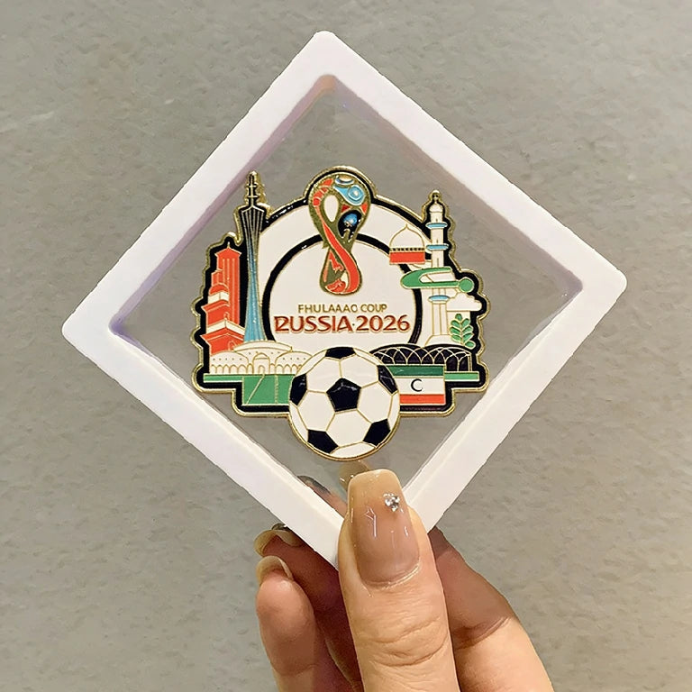 2026 FIFA World Cup Creative Magnetic Metal Refrigerator Magnet Souvenir