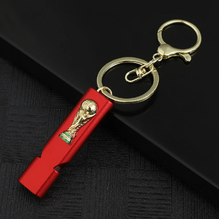 World Cup Hercules Cup Whistle Keychain Soccer Fans Memorial Gift