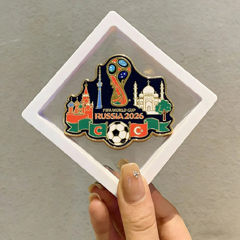 2026 FIFA World Cup Creative Magnetic Metal Refrigerator Magnet Souvenir