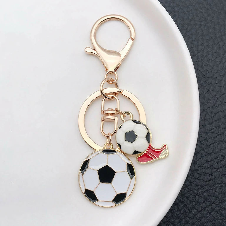 Miniature Soccer Ball Keychain Sports Enthusiast's Backpack Charm