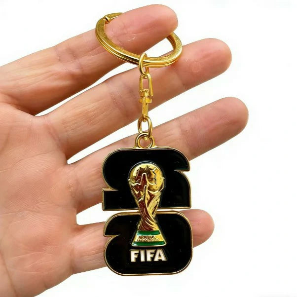 2026 World Cup Painted Enamel UV Printed Metal Keychain