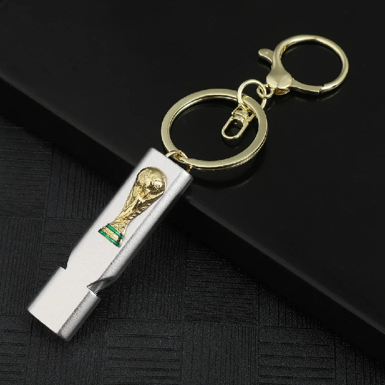 World Cup Hercules Cup Whistle Keychain Soccer Fans Memorial Gift