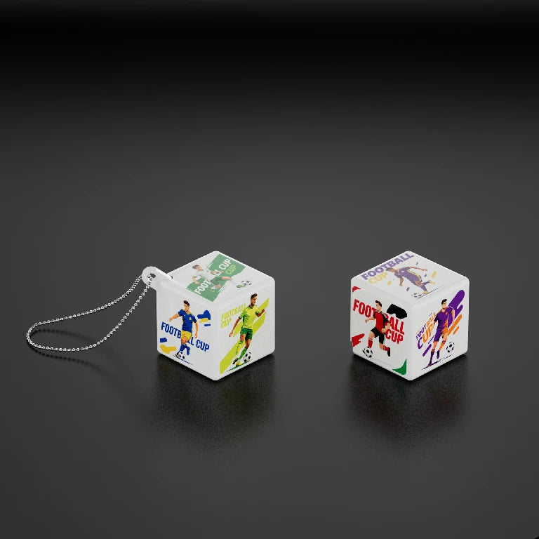 World Cup Football D6-Style Keychain Souvenir Gift