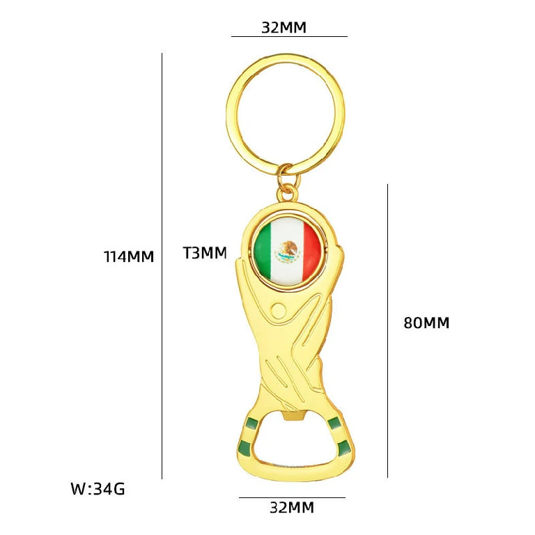 2026 World Cup Bottle Opener & Multifunctional Keychain — Fan Merchandise & Small Gift