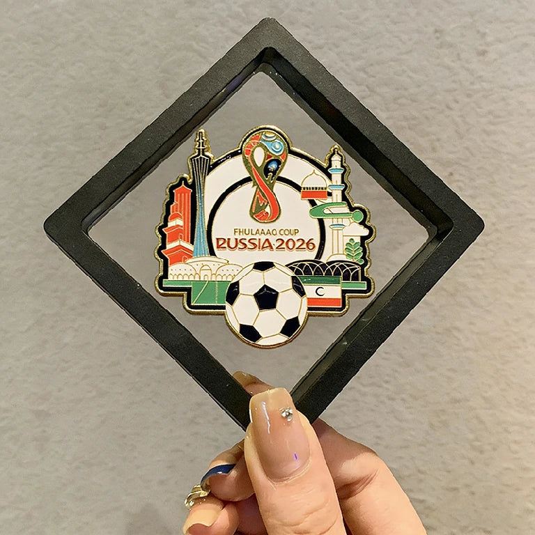 2026 FIFA World Cup Creative Magnetic Metal Refrigerator Magnet Souvenir
