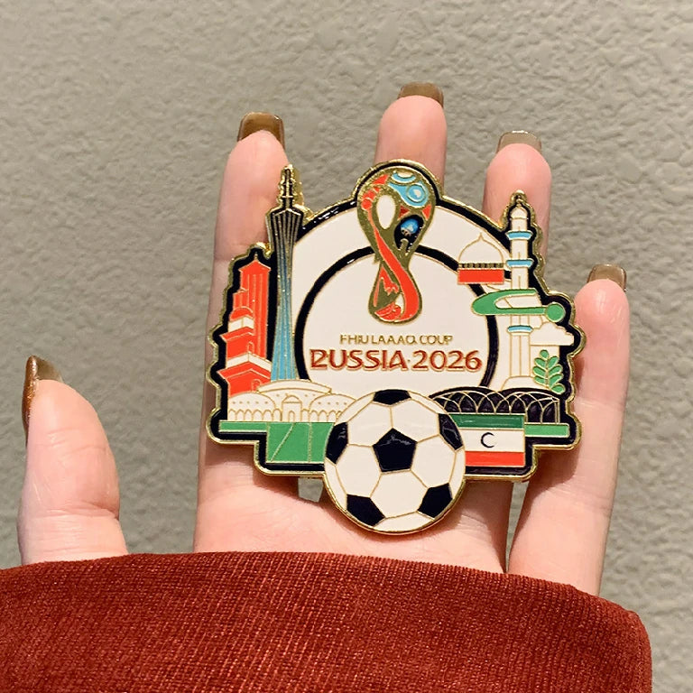 2026 FIFA World Cup Creative Magnetic Metal Refrigerator Magnet Souvenir