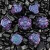 Steam Power - Blue Mechanical Gear Metal DND Dice Set - Bear Dice