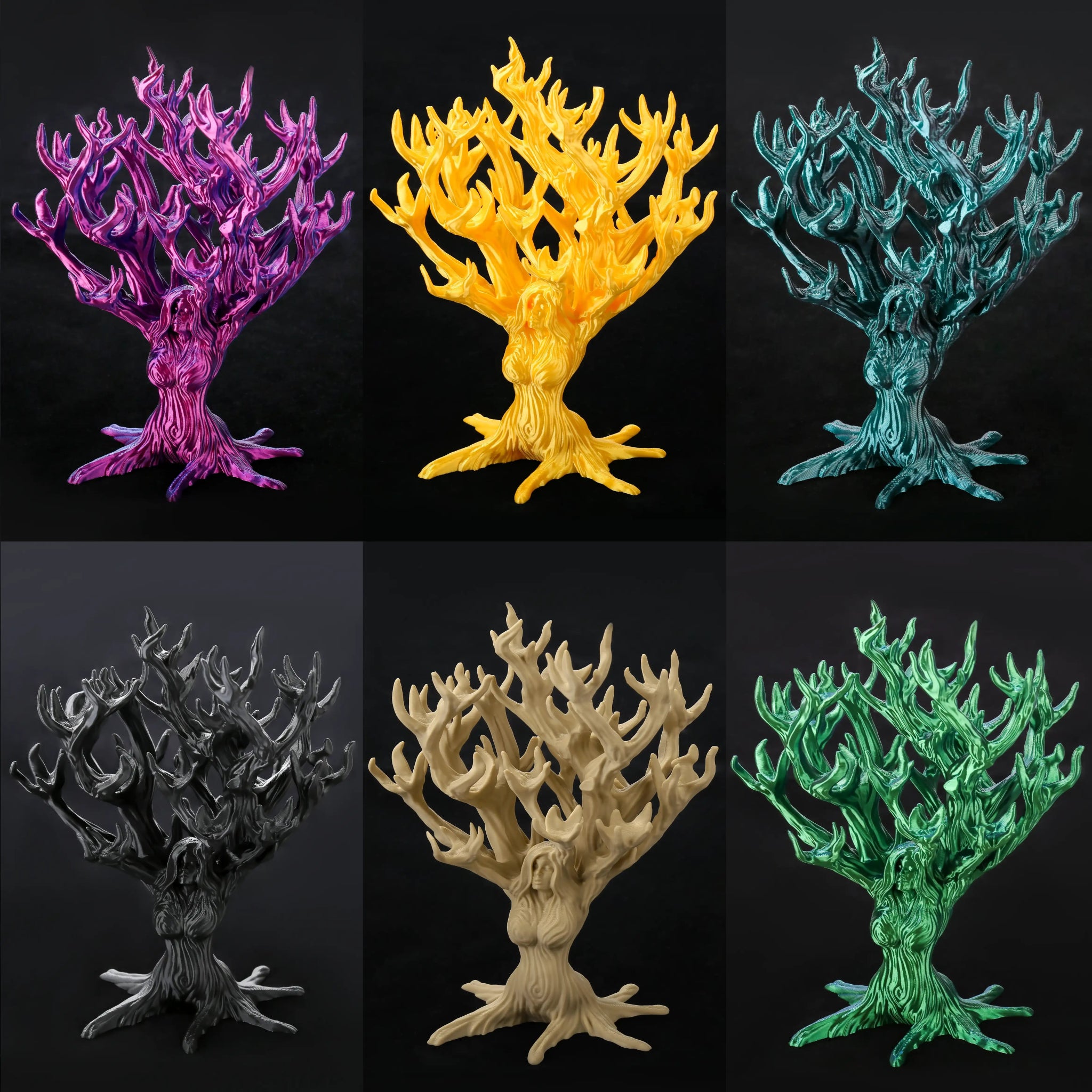 Tree - Shaped 3D Printed Dice Tower - DND Dice Accessories - Bear Dice