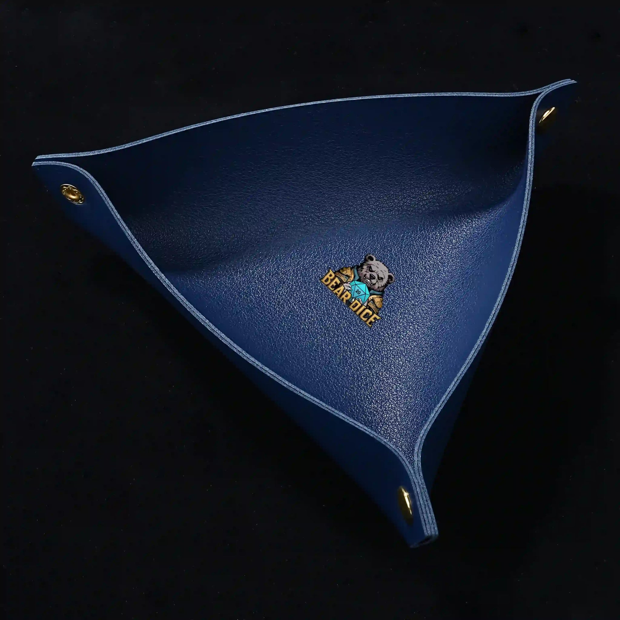 Triangle Folding Dice Tray Portable Leather Table Game Dice Accessories - Bear Dice