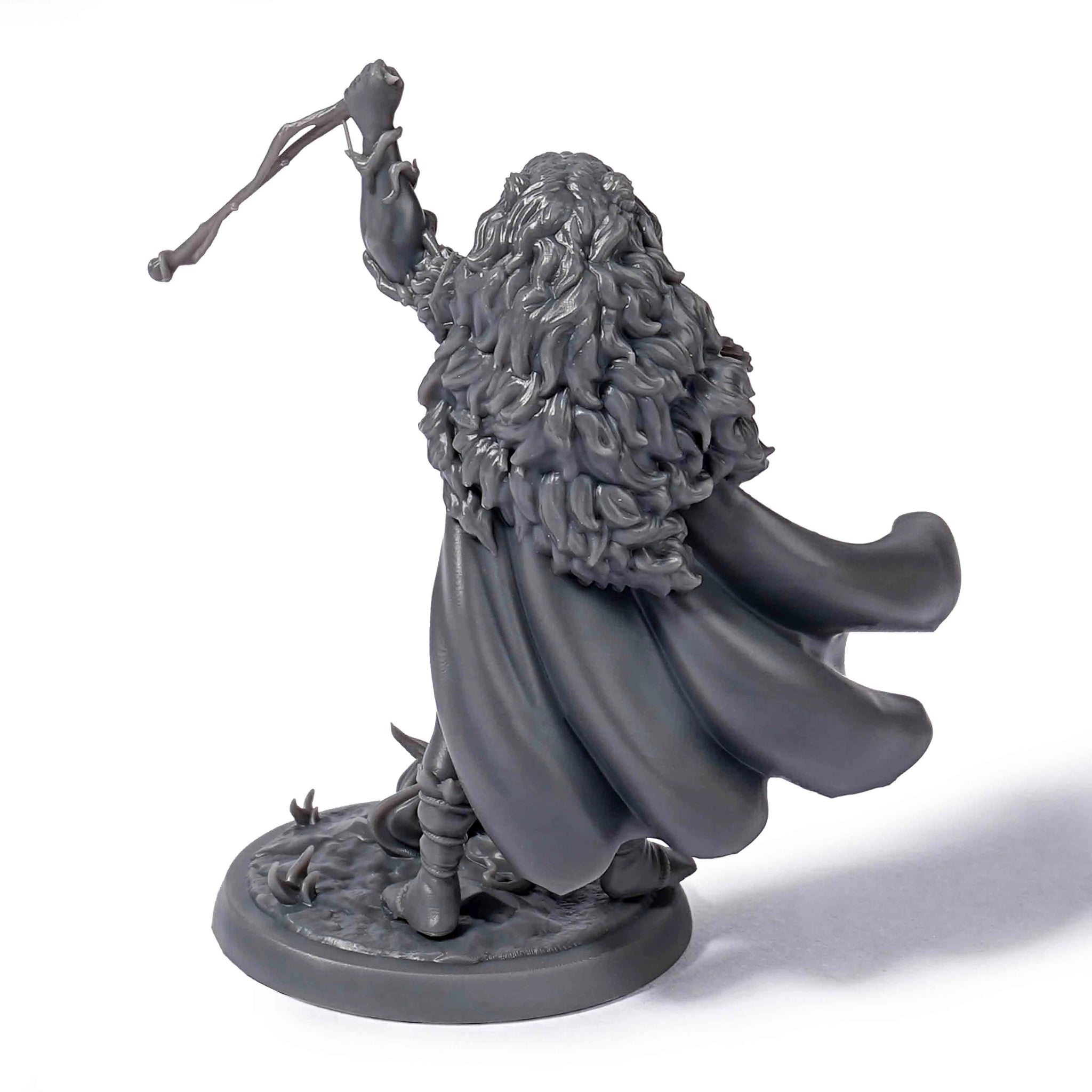 Wild Guardian - 3D Printed Bear Hunter Druid DND Character Miniature Model - Bear Dice
