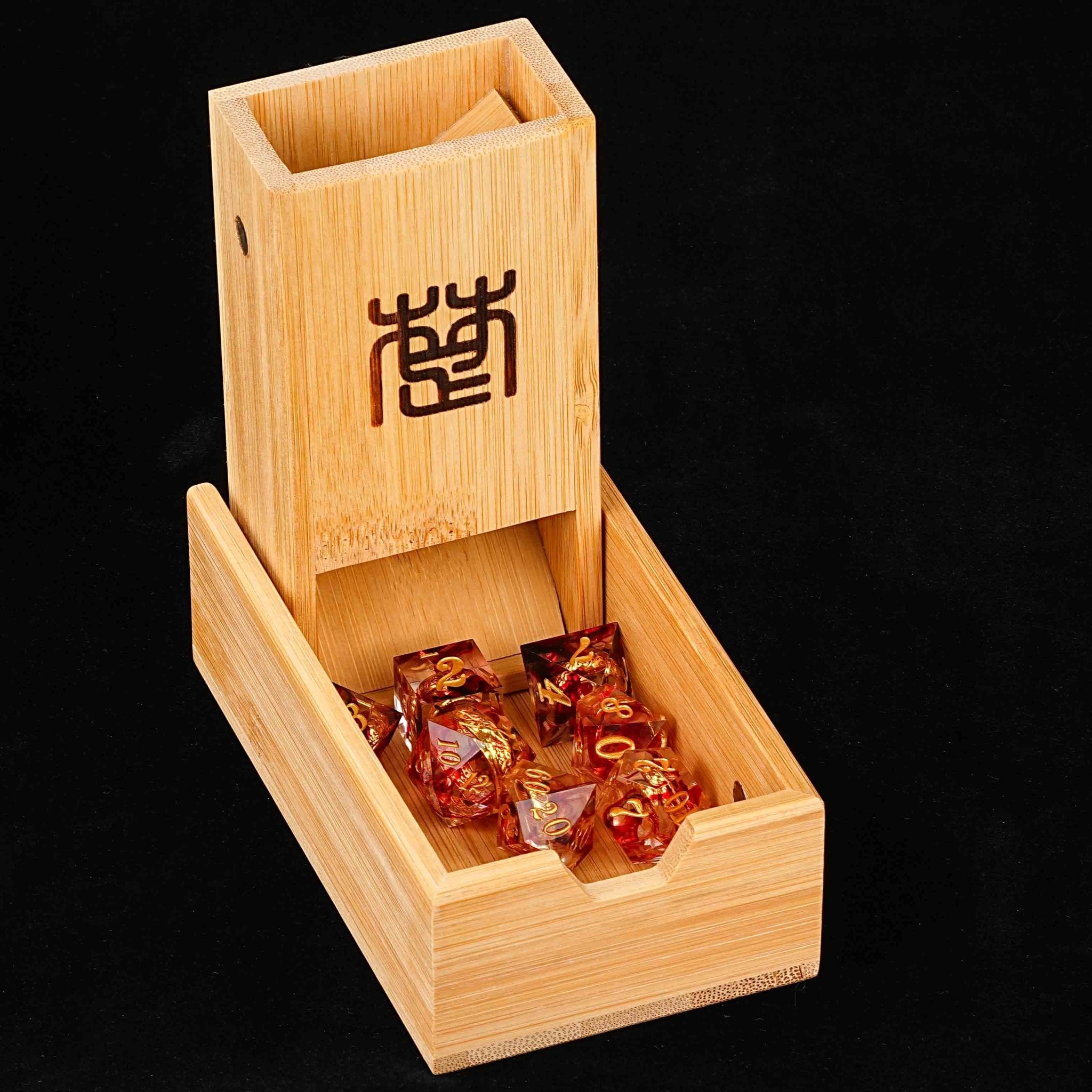 Wooden portable dice tower - DND dice artifact - Bear Dice